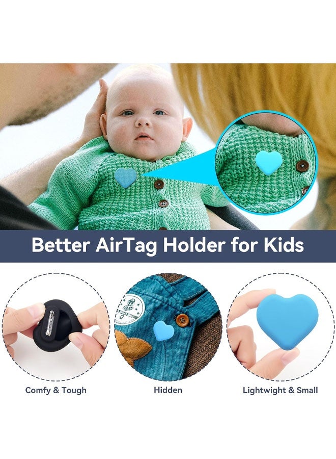 2 Pack AirTag Holder For Kids, Hidden Silicone Case For Apple For AirTag Tracker Kids With Invisible Pin, Anti Lost, For Elderly, Luggage, Clothing, Shoes, Backpack, Family Travel - Image 3